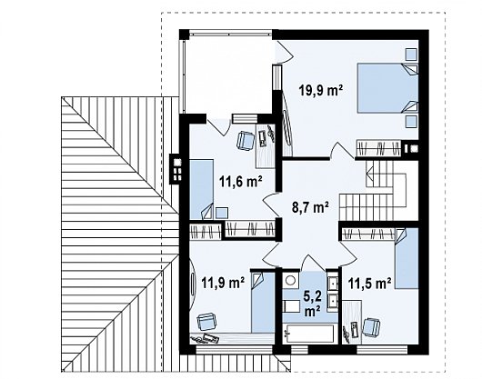Планировка. Проект двухэтажного дома, 163м2