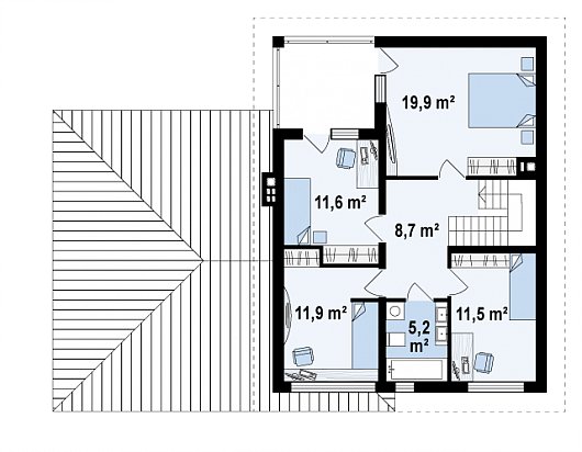Планировка. Проект двухэтажного дома, 186м2