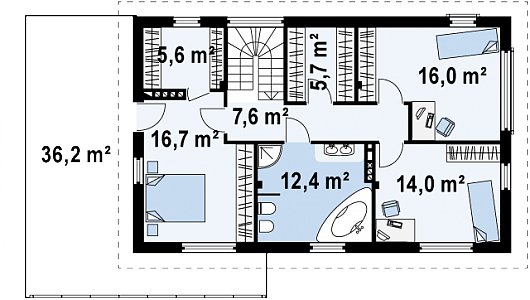 Планировка. Проект двухэтажного дома, 192м2
