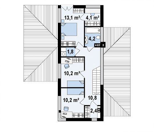 Планировка. Проект двухэтажного дома, 158м2