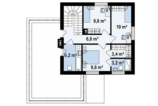 Планировка. Проект двухэтажного дома, 137м2