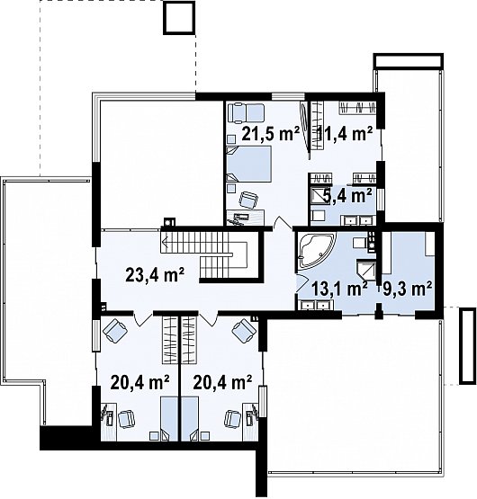 Планировка. Проект двухэтажного дома, 313м2