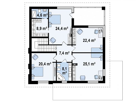 Планировка. Проект двухэтажного дома, 265м2