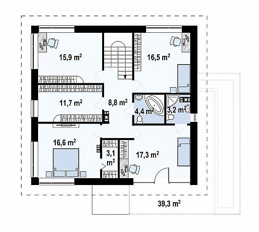 Планировка. Проект двухэтажного дома, 231м2