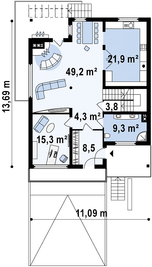 Планировка. Проект двухэтажного дома, 347м2