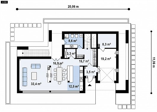 Планировка. Проект двухэтажного дома, 184м2